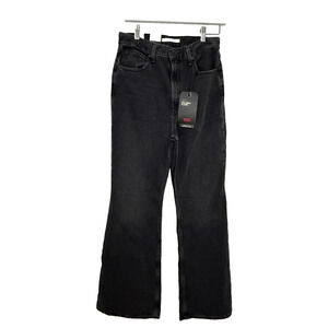 Levi's Premium 70s High Flare Jeans Women 28x30 Black Ultra High Rise Tencel NWT